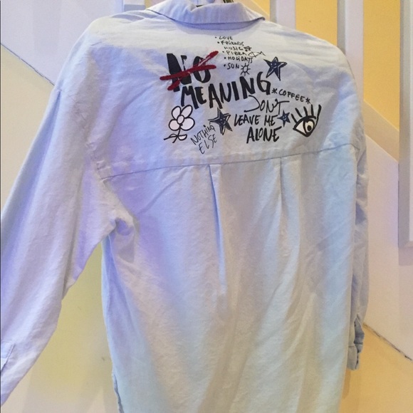 **SOLD**Zara Chambray Top Trafaluc Collection - Picture 8 of 13